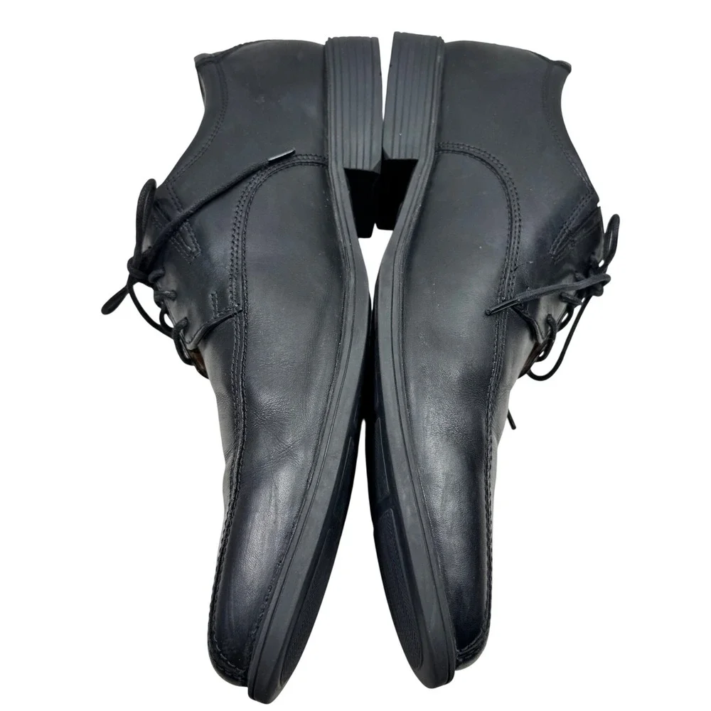 Clarks Tilden Cap Oxford Mens 13 Black Leather Bicycle‎ Toe Dress Shoes Career